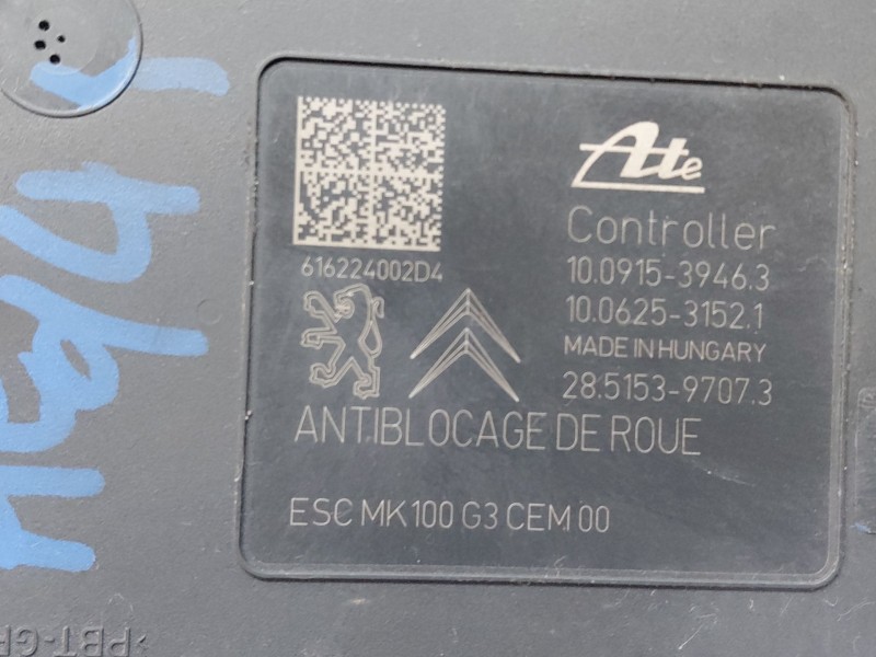 Recambio de abs para peugeot 208 i (ca_, cc_) 1.6 hdi / bluehdi 75 referencia OEM IAM 1616770680 9814482680 