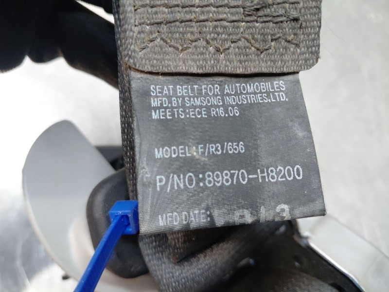 Recambio de cinturon seguridad trasero izquierdo para kia stonic (ybcuv) drive referencia OEM IAM 89870H8200WK  