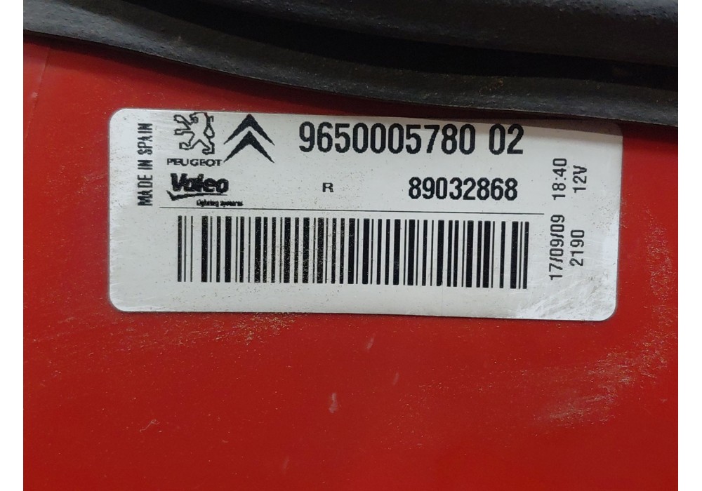Recambio de piloto trasero derecho para citroën xsara picasso (n68) 1.6 hdi referencia OEM IAM 6351T2 9650005780 