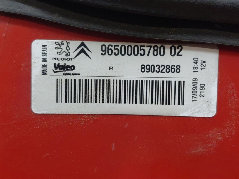 Recambio de piloto trasero derecho para citroën xsara picasso (n68) 1.6 hdi referencia OEM IAM 6351T2 9650005780 