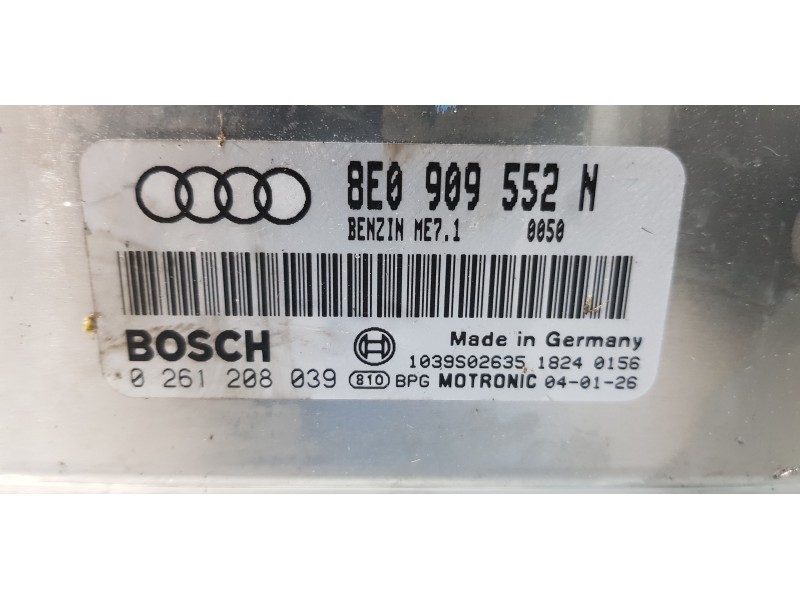 Recambio de centralita motor uce para audi a4 berlina (8e) 2.4 referencia OEM IAM 8E0909552N   Recambio de centralita motor uce para audi a4 berlina (8e) 2.4 referencia OEM IAM 8E0909552N
