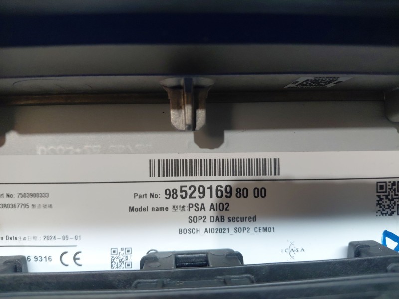 Recambio de pantalla multifuncion para opel corsa f hybrid referencia OEM IAM 9852916980  