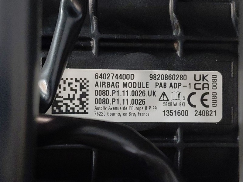Recambio de kit airbag para opel corsa f hybrid referencia OEM IAM 98303513ZD  
