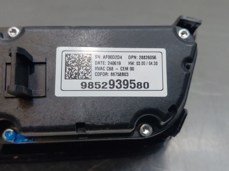 Recambio de mando climatizador para opel corsa f hybrid referencia OEM IAM 9852939580  