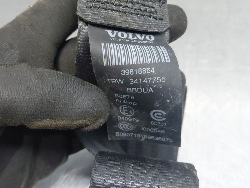 Recambio de cinturon seguridad trasero derecho para volvo xc60 momentum referencia OEM IAM 39818864  