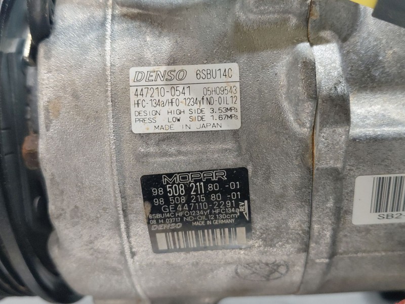 Recambio de compresor aire acondicionado para opel corsa f hybrid referencia OEM IAM 9850821180  