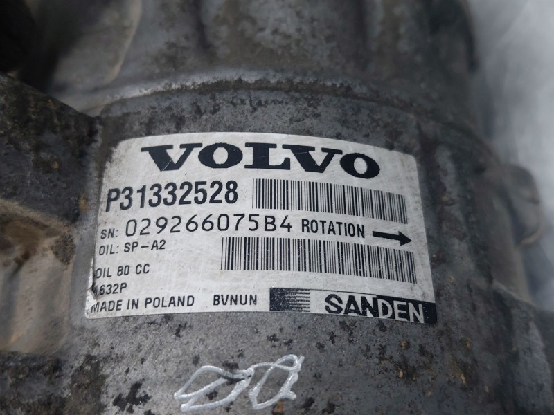 Recambio de compresor aire acondicionado para volvo xc60 momentum referencia OEM IAM 36010254 31332528 