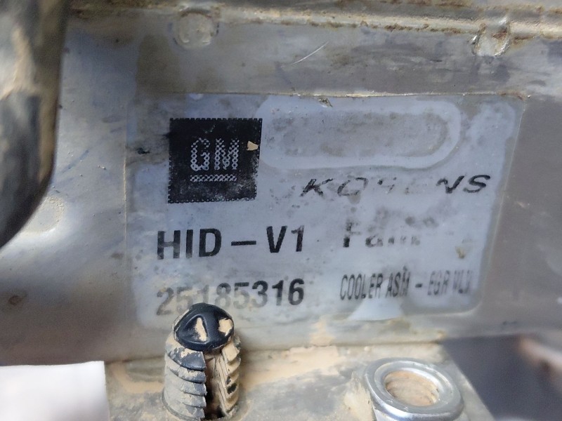 Recambio de enfriador egr para chevrolet cruze lt referencia OEM IAM 25185316  