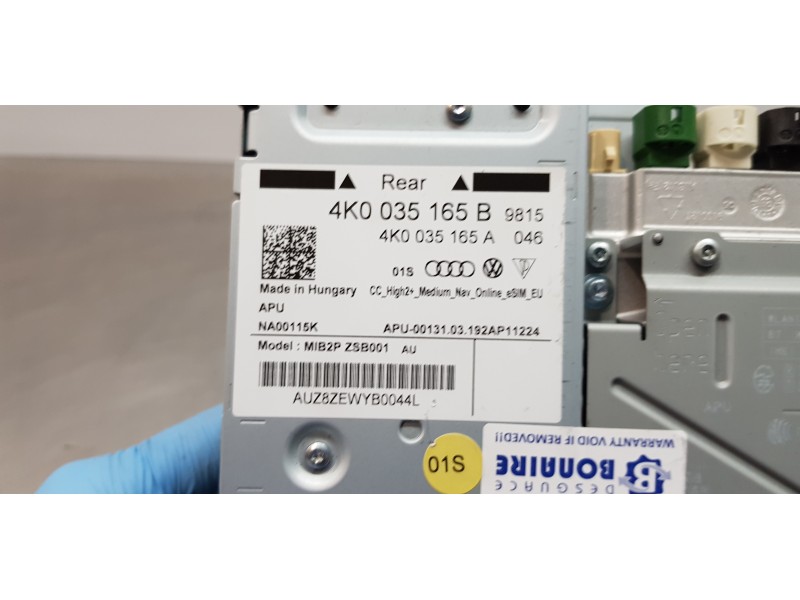 Recambio de sistema audio / radio cd para audi a6 berlina (4a2) 40 tdi basic referencia OEM IAM 4K0035165B 4K0035165A 