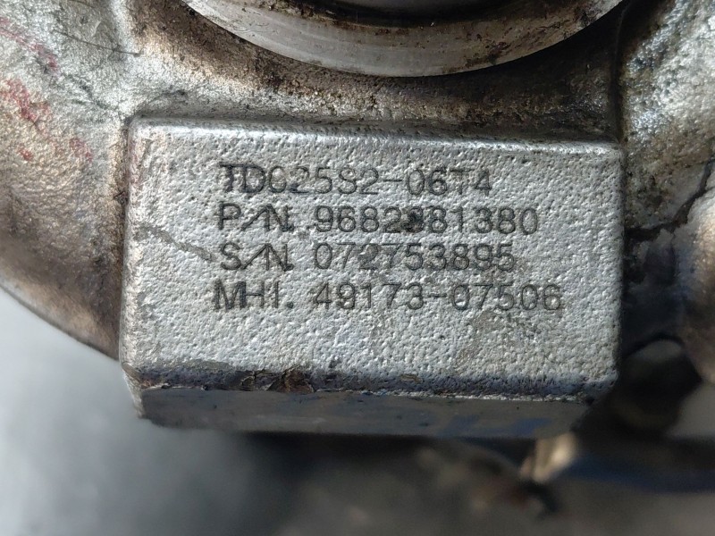 Recambio de turbocompresor para peugeot 307 sw (3h) 1.6 hdi 90 referencia OEM IAM 9682881380  