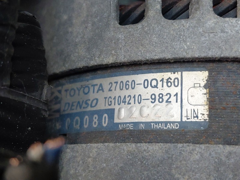 Recambio de alternador para peugeot 108 1.0 vti 72 referencia OEM IAM B000912080 270600Q160 