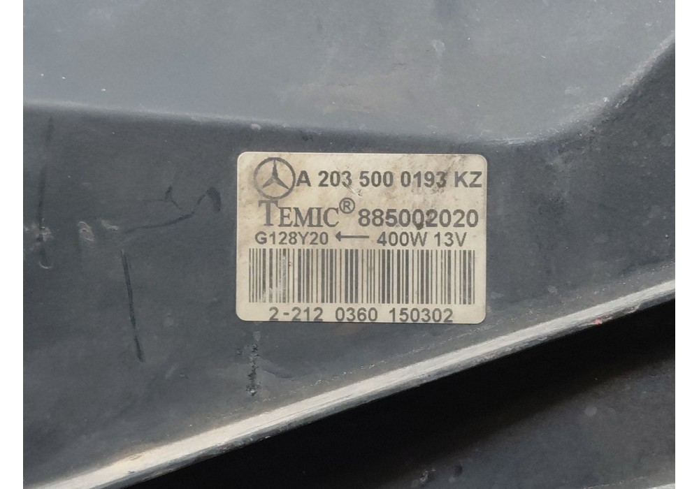 Recambio de electroventilador para mercedes-benz clase c (w203) sportcoupe kompressor referencia OEM IAM A2035000293 A2035000193