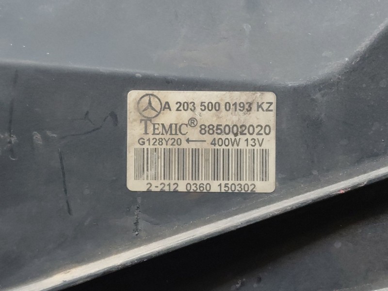 Recambio de electroventilador para mercedes-benz clase c (w203) sportcoupe kompressor referencia OEM IAM A2035000293 A2035000193