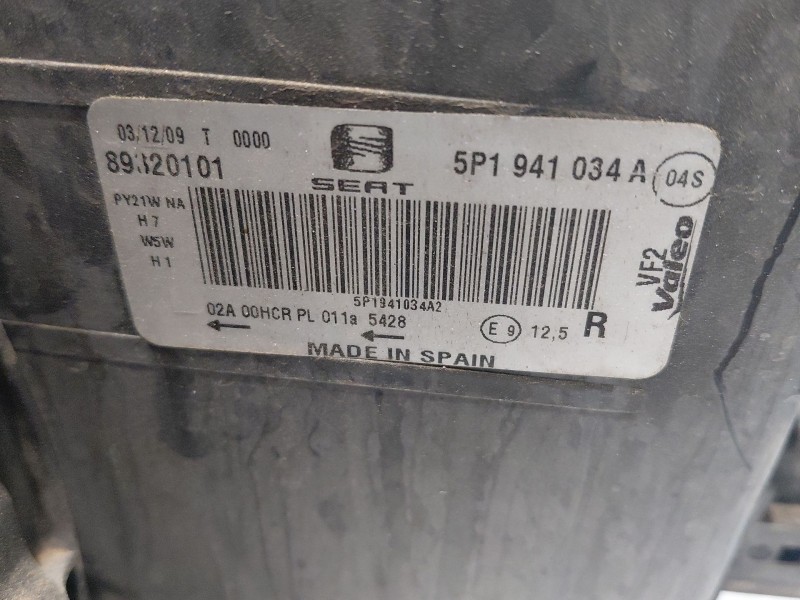 Recambio de faro derecho para seat altea xl (5p5, 5p8) 1.6 tdi referencia OEM IAM 5P1941034A  