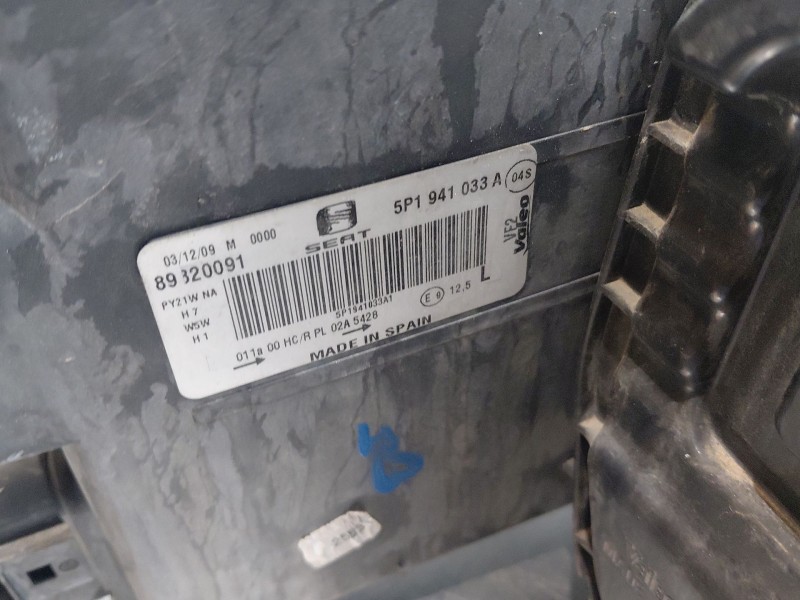 Recambio de faro izquierdo para seat altea xl (5p5, 5p8) 1.6 tdi referencia OEM IAM 5P1941033A  