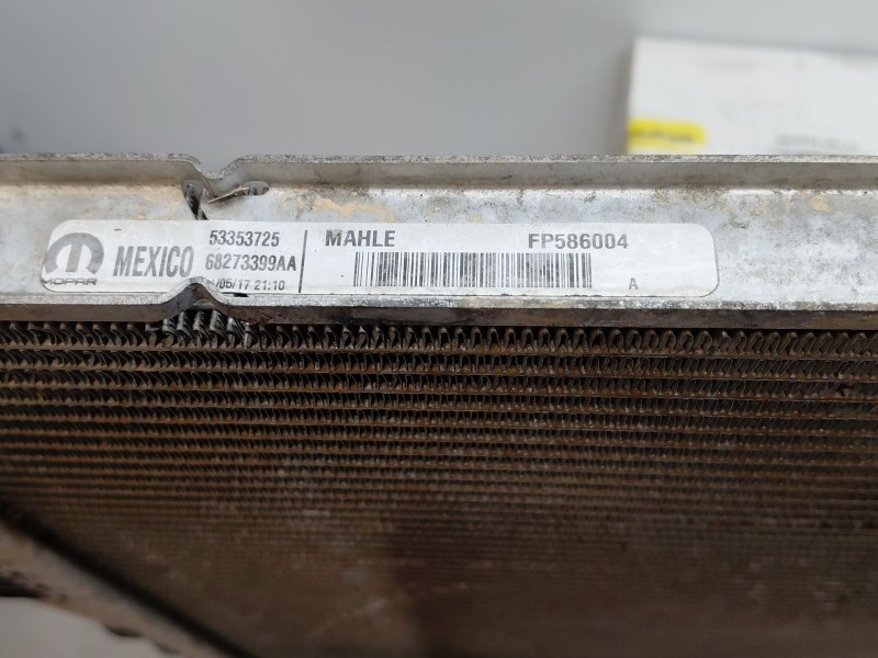 Recambio de radiador agua para jeep compass ii multiair referencia OEM IAM 53353725 68273399AA 