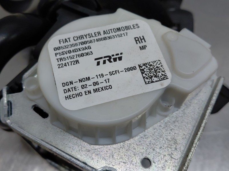 Recambio de cinturon seguridad trasero derecho para jeep compass ii multiair referencia OEM IAM 0053235975  