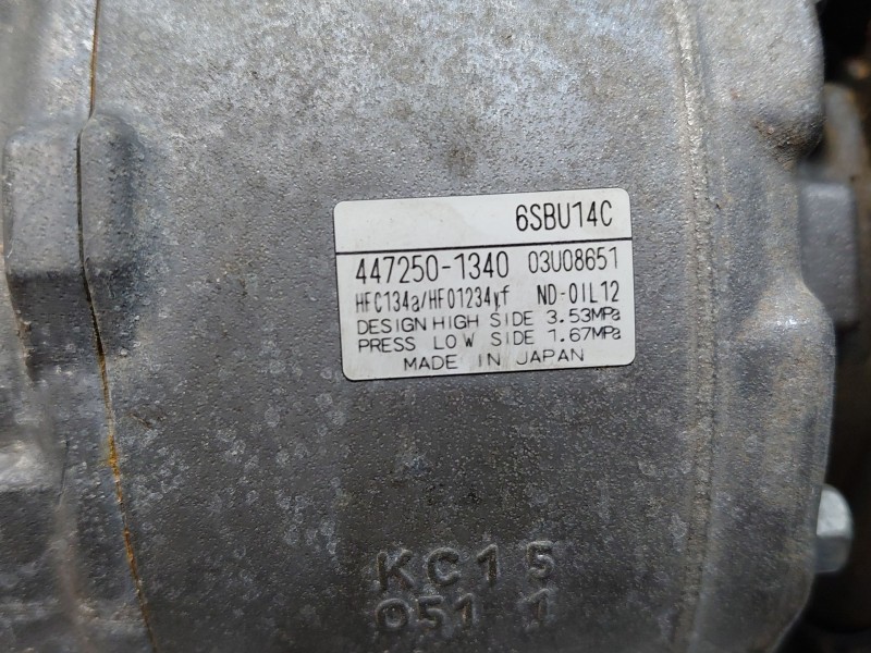 Recambio de compresor aire acondicionado para jeep compass ii multiair referencia OEM IAM 68245076AA  