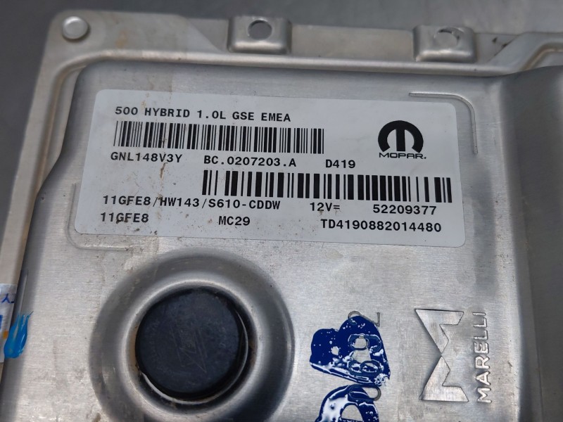 Recambio de centralita motor uce para fiat 500 dolcevita referencia OEM IAM 52209377 TD4190882014480 