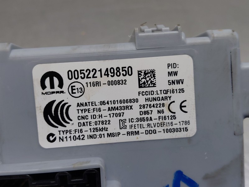Recambio de modulo confort para fiat 500 dolcevita referencia OEM IAM 52214985 522149850 