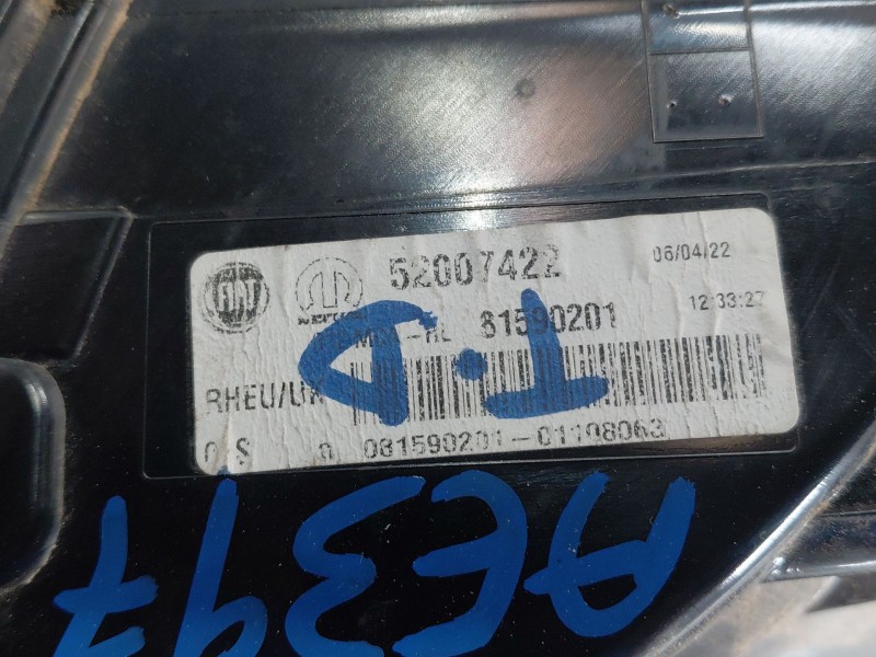 Recambio de piloto trasero derecho para fiat 500 dolcevita referencia OEM IAM 52007422  