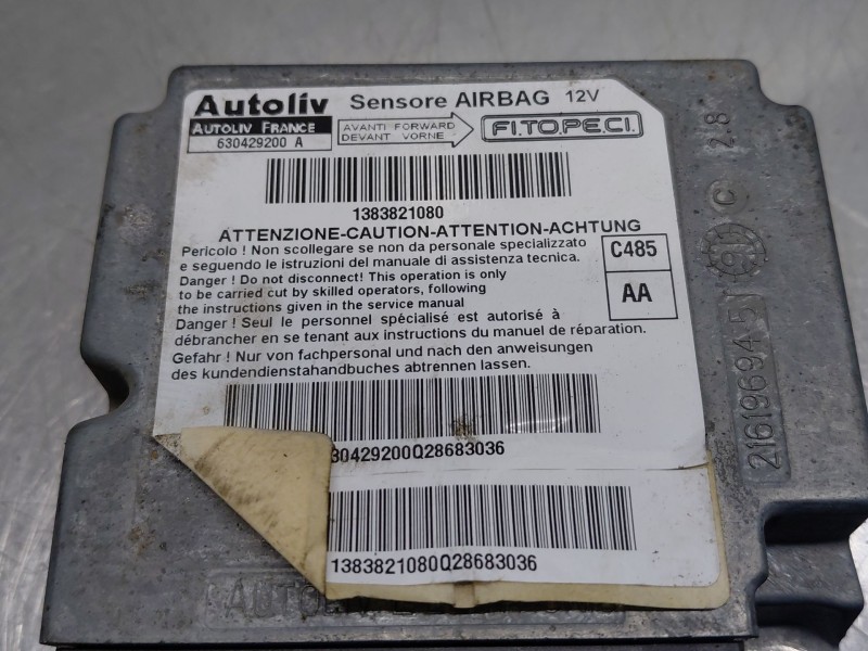 Recambio de centralita airbag para peugeot bipper (aa_) 1.3 hdi 80 / bluehdi 80 referencia OEM IAM 1383821080  