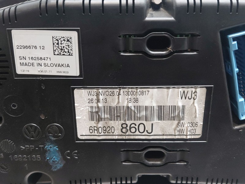 Recambio de cuadro instrumentos para volkswagen polo v (6r1, 6c1) 1.2 tsi referencia OEM IAM 6R0920860J  