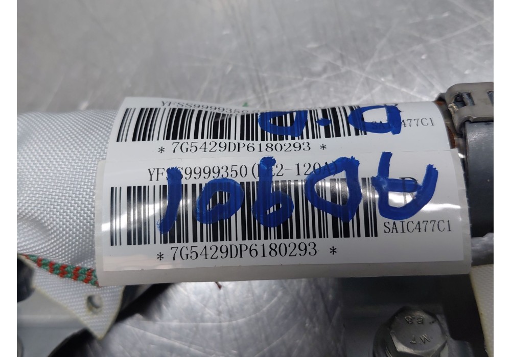 Recambio de airbag cortina delantero derecho para mg zs suv referencia OEM IAM   