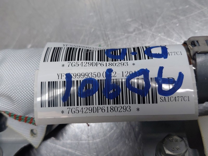 Recambio de airbag cortina delantero derecho para mg zs suv referencia OEM IAM   