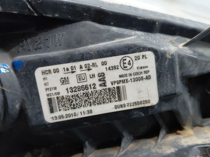 Recambio de faro izquierdo para opel meriva b monospace (s10) 1.4 (75) referencia OEM IAM   