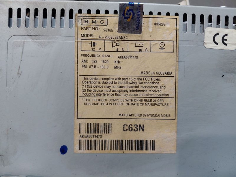 Recambio de sistema audio / radio cd para hyundai ix35 (lm, el, elh) 2.0 crdi referencia OEM IAM   