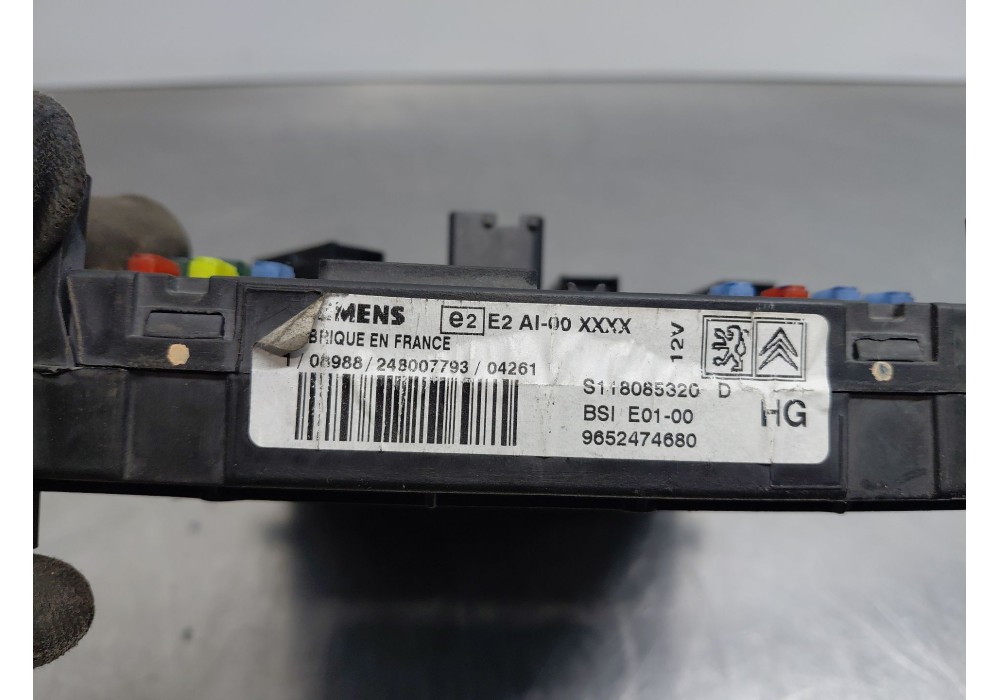 Recambio de caja reles / fusibles para peugeot partner furgón/monospace (5_, g_) 1.9 d referencia OEM IAM 9652474680  