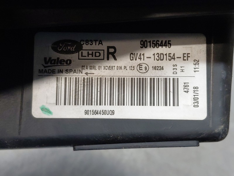 Recambio de faro derecho para ford kuga (cbs) ecoboost referencia OEM IAM 2184658  