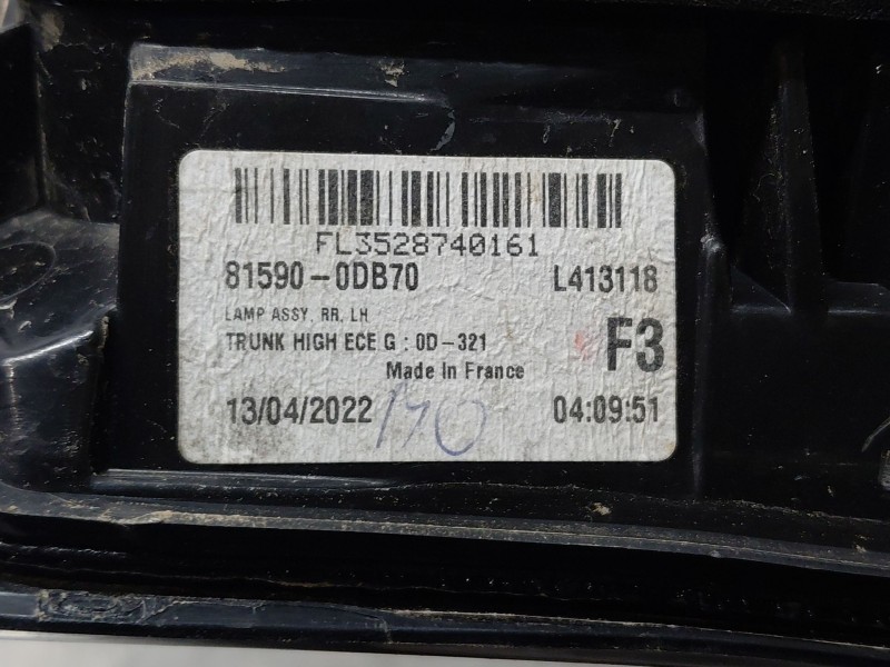 Recambio de piloto trasero izquierdo interior para toyota yaris cross mpx style referencia OEM IAM   