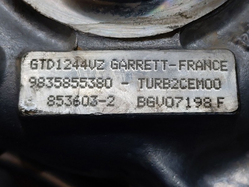 Recambio de turbocompresor para peugeot rifter active pack referencia OEM IAM   