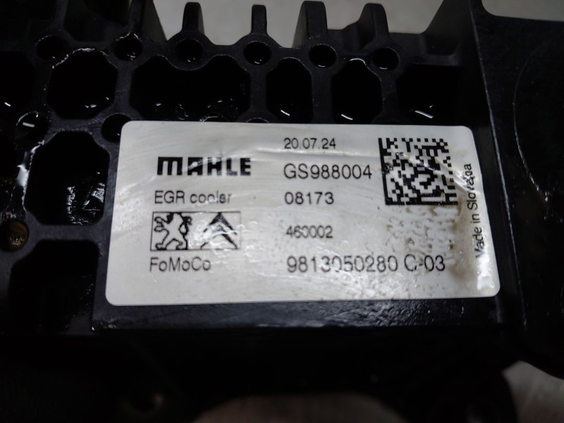 Recambio de enfriador egr para peugeot rifter active pack referencia OEM IAM   