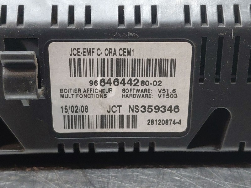 Recambio de pantalla multifuncion para peugeot 308 i (4a_, 4c_) 1.6 hdi referencia OEM IAM   