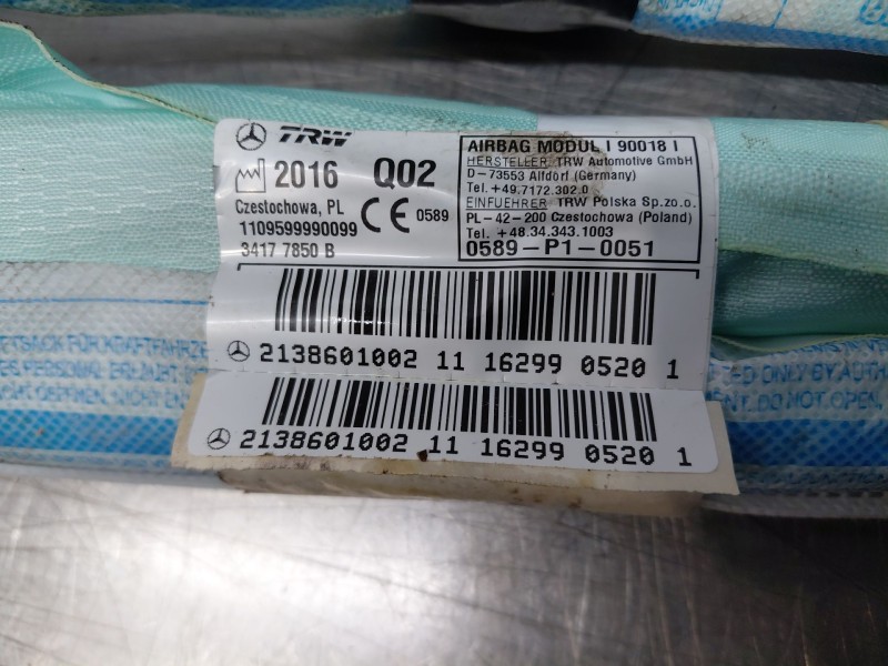 Recambio de airbag cortina delantero derecho para mercedes-benz clase e (w213) elegance referencia OEM IAM   