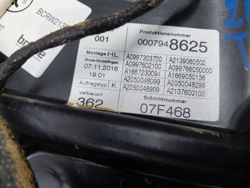 Recambio de elevalunas trasero izquierdo para mercedes-benz clase e (w213) elegance referencia OEM IAM   