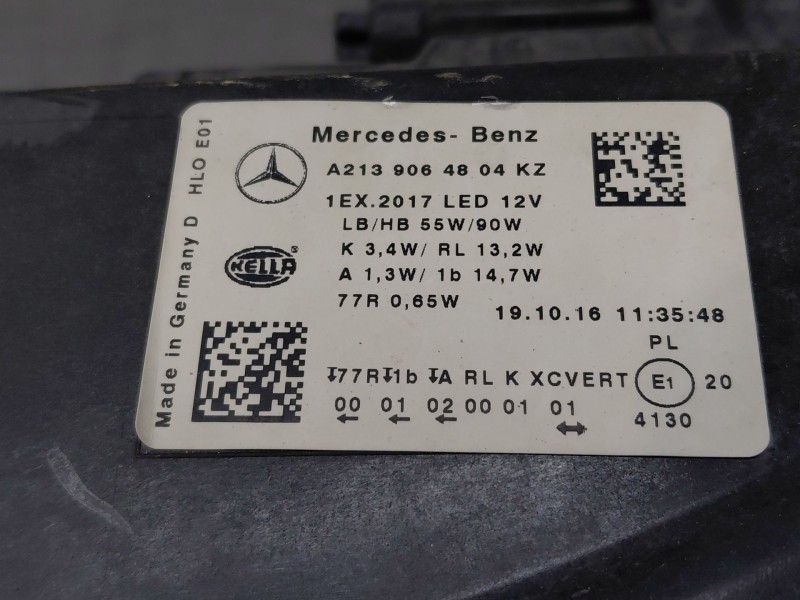 Recambio de faro derecho para mercedes-benz clase e (w213) elegance referencia OEM IAM   