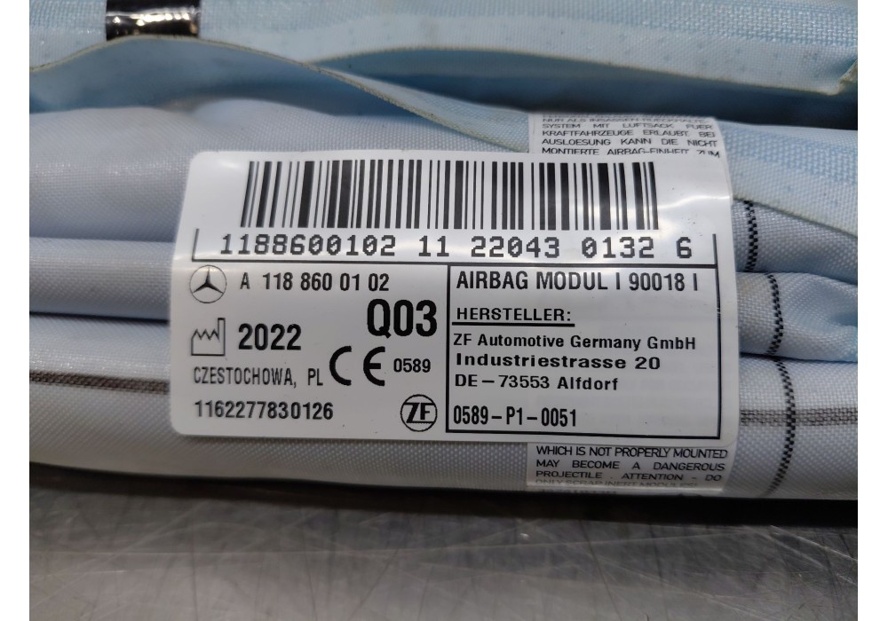 Recambio de airbag cortina delantero derecho para mercedes-benz clase cla (w118) sedan referencia OEM IAM   
