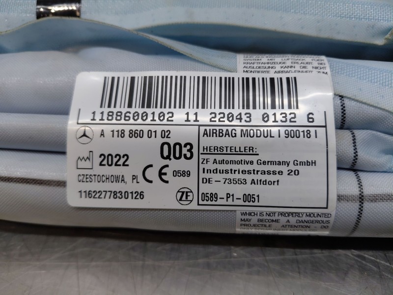 Recambio de airbag cortina delantero derecho para mercedes-benz clase cla (w118) sedan referencia OEM IAM   