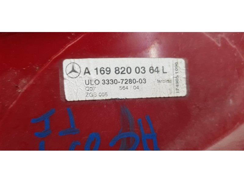 Recambio de piloto trasero izquierdo para mercedes clase a (w169) a 150 (169.031) referencia OEM IAM A1698200364   Recambio de piloto trasero izquierdo para mercedes clase a (w169) a 150 (169.031) referencia OEM IAM A1698200364