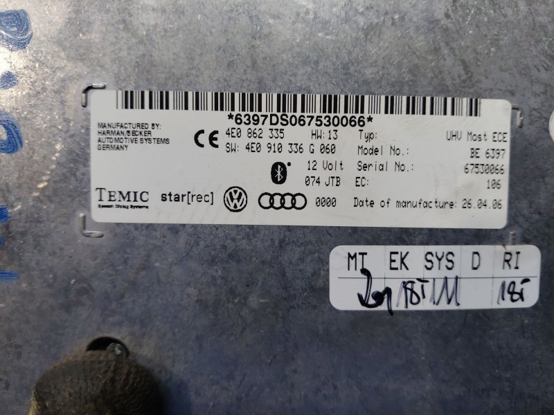 Recambio de modulo electronico para audi q7 (4lb) 3.0 tdi quattro referencia OEM IAM   