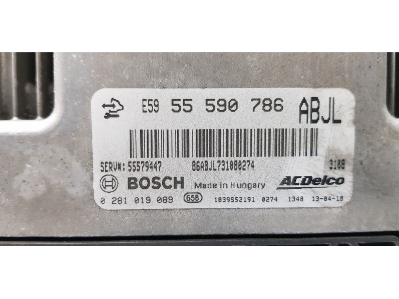 Recambio de centralita motor uce para chevrolet aveo berlina hatchback ltz referencia OEM IAM 55590786  