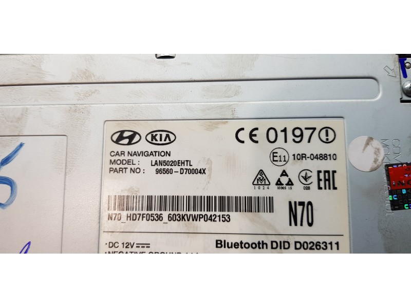 Recambio de pantalla multifuncion para hyundai tucson essence bluedrive 2wd referencia OEM IAM 96560D70004X  