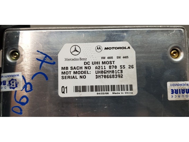 Recambio de modulo electronico para mercedes clase cls (w219) 350 cgi (219.357) referencia OEM IAM A2118705526  