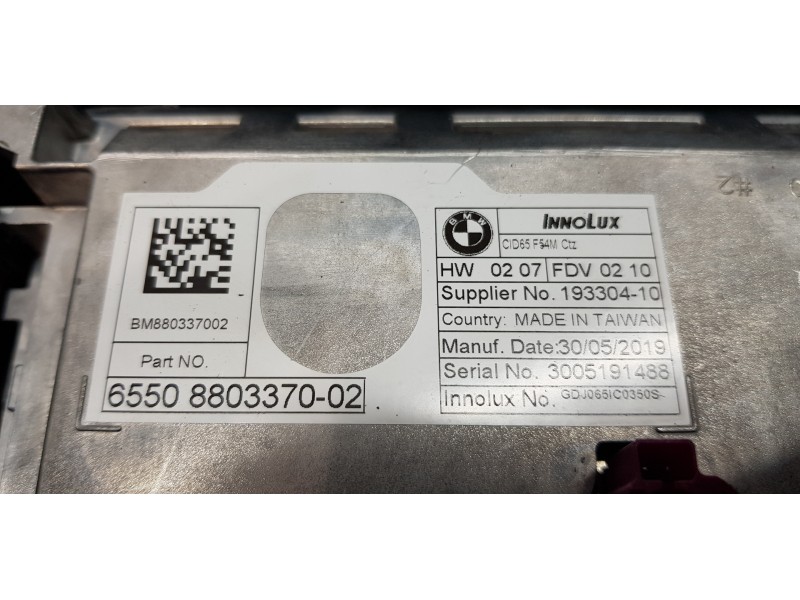 Recambio de pantalla multifuncion para mini mini 5-trg. (f55) one referencia OEM IAM 65508803370  