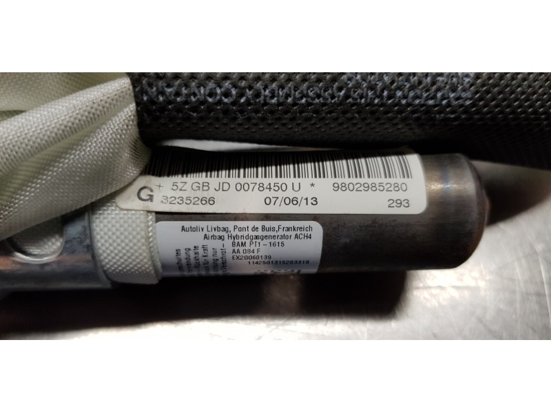 Recambio de airbag cortina delantero izquierdo para peugeot 508 sw allure referencia OEM IAM 9802985280 9802985280 