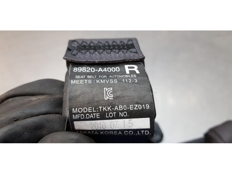 Recambio de cinturon seguridad trasero derecho para kia carens ( ) concept referencia OEM IAM 89820A4000  